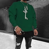 economico Felpe 3D da uomo-Per uomo Tinta unica Maglione Manica Lunga Felpa Girocollo Streetwear Abbigliamento Sportivo Essenziale Stampa a caldo Sport &amp; Outdoor Casuale Abbigliamento casual alla moda Oversize Primavera Autunno