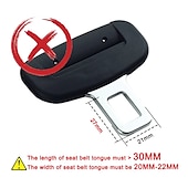 baratos Capas para bancos de automóveis-Fivela de cinto de segurança universal extensor de cinto de segurança 45 clipe de cinto de segurança plugue de extensão clipe de cinto de segurança para apenas 20mm-22mm de língua