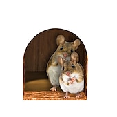 cheap Decorative Wall Stickers-Bedroom Skirting Stickers Two Mice Cute Wall Stickers Home Corner Decorative Wall Stickers