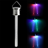 abordables Luces de paisaje-Luz colgante solar al aire libre linterna led para patio jardín colorido al aire libre palo acrílico lámpara solar para patio jardín árbol decoración iluminación 1x 2x
