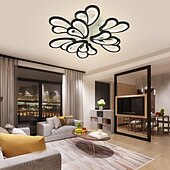 economico Lampade da soffitto-plafoniera a led design loto lampada da soffitto da 70 cm moderna artistica in metallo stile acrilico oscuramento continuo camera da letto finitura verniciata luci 110-240v solo dimmerabile con