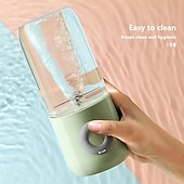 お買い得  キッチン家電-ミニ ポータブル ミキサー カップ 500ml フルーツ ベジ ジューサー ポータブル ミキサー フレッシュ ジュース用