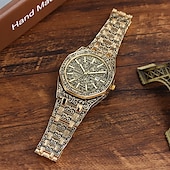Χαμηλού Κόστους Ρολόγια Quartz-Ανδρικό Ρολόι Quartz Ρολόι Χεριού Ημερολόγιο Μεγάλη Κρόσσα Υδατοστεγές Ρολόι Αλουμινίου Δώρα για Ημέρα του Πατέρα