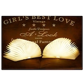 Χαμηλού Κόστους Διακοσμητικά φώτα-led κομοδίνο φωτιστικό αναδιπλούμενο βιβλίο νύχτας επαναφορτιζόμενο μαγνητικό ράφι κομοδίνου ή τραπεζάκι σαλονιού παιδικό χριστουγεννιάτικο δώρο