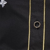ieftine cămăși occidentale pentru bărbați-Bărbați Imprimeu Grafic Instrument muzical Cămașă Cămașă occidentală Cămașă de cowboy Manșon Lung Sport Modă Șic Stradă În aer liber Zilnic Toamna iarna Răsfrânt Imprimeu Buton în jos Negru Alb