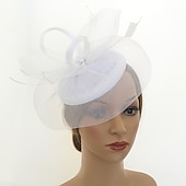 levne Fascinátory-fascinátory kentucky derby klobouk pokrývka hlavy organza polyester / polyamid fedora klobouk poddajný klobouk závojový klobouk čajový večírek dostih dámy den vintage styl vintage elegantní s