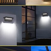 halpa Ulkotilojen seinävalaisimet-2kpl aurinkoseinävalaisin ulkokäyttöön ip65 vedenpitävä 5led älykäs valonohjausanturi huvila puutarha parveke porraskoristelu valaistus aurinkovoimalamput