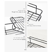 cheap Shower Caddy-Shower Caddy Bathroom Shelf with Hooks, Shower Caddy Rack, Bathroom Kitchen No Punching Triangle Storage Rack, Bathroom Accessories