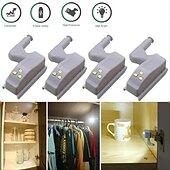 cheap Cabinet Light-10PCS LED Cabinet Light LED Inner Hinge Lamp Closet Light Battery Wireless Lamp Universal Wardrobe Cupboard Sensor Lighting