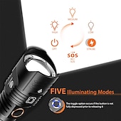 halpa Tasku-, kynä- yms. valot-led taskulamppu ulkokäyttöön erittäin kirkas xhp160 tehokas xhp99 vedenpitävä taskulamppu usb ladattava 18650 lyhty kannettava zoom retkeilyvalo