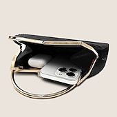 abordables Pochettes et sacs à main de soirée-sac à main de soirée élégant en or pour femme – sac à main métallique plissé avec poignée en strass pour femme, mariage, fête et événements officiels