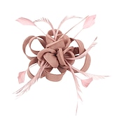 olcso Kalapok és fejdíszek-elbűvölő kentucky derby sapka fejfedők organza poliészter / poliamid fedora kalap fátyol sapka tea party lovasverseny hölgyek napi vintage stílusú vintage elegáns toll rátétekkel fejdísz