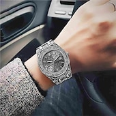 Χαμηλού Κόστους Ρολόγια Quartz-Ανδρικό Ρολόι Quartz Ρολόι Χεριού Ημερολόγιο Μεγάλη Κρόσσα Υδατοστεγές Ρολόι Αλουμινίου Δώρα για Ημέρα του Πατέρα