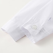 voordelige Jongens formeel pak-4-delig Peuter Jongens Shirt &amp; broek Kleding Effen Kleur Lange mouw Katoen Set School Modieus Aanbiddelijk Lente Herfst 3-7 jaar blauw Grijs Licht Blauw