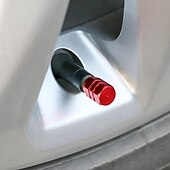 abordables Herramientas de reparación de coches-Starfire, 4 Uds., tapas de válvula de neumático de coche, tapas de válvula de rueda de coche de aleación de aluminio, tapas de válvula de neumático a prueba de polvo, motocicleta, camión, bicicleta