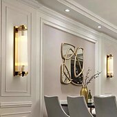 cheap Indoor Wall Lights-LED Wall Sconce Light for Living Room Crystal Art Deco Fixture E14 110-240V Modern Design Lighting Office and Bedroom Use
