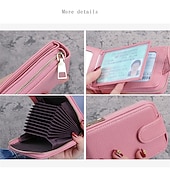 economico Portacartone RFID-Portafoglio con portacarte RFID in vera pelle con 16 scomparti per carte portadocumenti per patente di guida e portacarte di credito con chiusura magnetica scomparto singolo per donne e uomini