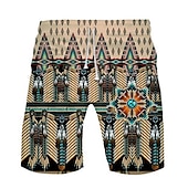 baratos Retro Vintage &amp; Ética-Homens Gráfico Cultura indiana Calção de Banho Bermuda de Surf Shorts de Natação Cintura Média Havaiana Étnico Boho Casual Diário Feriado Com Cordão Cintura elástica Impressão 3D Designer Roupa