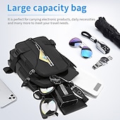 cheap Laptop Bags,Cases &amp; Sleeves-Men Anti Theft Chest Bag Shoulder Bags School Short Trip Messengers Bags Men&#039;s Nylon Sling Pack USB Charging Crossbody Backpack, Back to School Gift