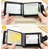 economico Portacartone RFID-Portafoglio con portacarte RFID in vera pelle con 16 scomparti per carte portadocumenti per patente di guida e portacarte di credito con chiusura magnetica scomparto singolo per donne e uomini