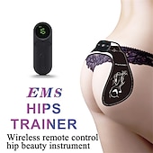 abordables Appareils de massage corporels-Patch de massage des fesses ems stimulateur de levage de la hanche rechargeable formateur muscle sans fil télécommande hanche fitness instrument de beauté