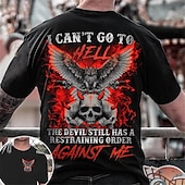 Men's Graphic Flame Skulls T Shirt Tee Short Sleeve T shirt 3D Print Crew Neck Shirt Vintage Fashion Designer Outdoor Casual Daily Black Spring & Summer Clothing Apparel S M L XL 2XL 3XL3