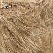 cheap Older Wigs-WhisperLite Wig Luxe Crop-Style Wig with Razored Bangs and Dimensional Layers/Multi-Tonal Shades of Blonde Silver Brown and Red