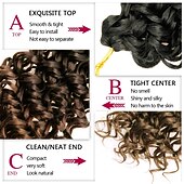preiswerte Haare häkeln-curl häkeln haar 18 zoll wasserwelle häkeln haar ombre synthetische böhmische häkeln geflecht tiefe welle flechten haarverlängerungen