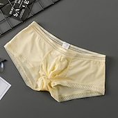 voordelige Comfortabel herenondergoed-Voor heren verpakking van 3 stuks Boxer Slip Nylon Synthetische zijde Wasbaar Comfortabel Effen Lage taille Achtergrondkleur Zwart