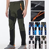 cheap Trousers &amp; Shorts-Men&#039;s Cargo Pants Hiking Pants Work Pants Trousers Safari Outdoor Pants Water Resistant Windproof Quick Dry Stretch 3 Zipper Pocket Elastic Waist Bottoms Black Khaki Army Green Climbing