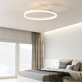 baratos Luzes de teto reguláveis-Luz de Teto LED 50cm Design de Círculo em Anel com 1 Lâmpada Dimerizável Acabamentos Pintados em Alumínio Estilo Moderno Luxuoso para Sala de Jantar Quarto Luminárias Penduradas 110-240V SOMENTE