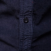 preiswerte Herren-Oberhemden-Herren Freizeithemd Hemdjacke Overshirt Einfarbig Outdoor Straße Rote Marineblau Blau Braun Langarm Umlegekragen Sommer Frühling Bekleidung Button-Down