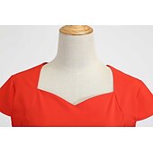 cheap Historical &amp; Vintage Costumes-Retro Vintage 1950s Vacation Dress Flapper Dress Swing Dress Christmas Party Dress Audrey Hepburn Women's Cosplay Costume Masquerade Casual Daily Dress Attire Christmas Party