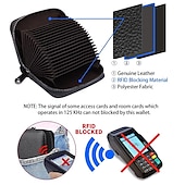 cheap Card Holders &amp; Cases-RFID 20 Card Slots Credit Card Holder Genuine Leather Small Card Case for Women or Men Accordion Wallet with Zipper