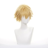 economico Parrucche Anime-Parrucca cosplay Denji per parrucche di Halloween per feste per uomini e ragazzi