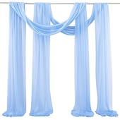 billige Vanntette gardiner-salvie grønn bryllup bue gardiner chiffon stoff draperi ren bakgrunn gardiner for fest seremoni bue scene dekorasjoner