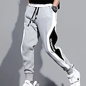 cheap Sweatpants-Men&#039;s Sweatpants Joggers Trousers Pocket Drawstring Color Block Comfort Casual Daily Holiday Sports Stylish Black Grey Micro-elastic