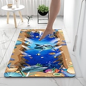 ieftine Covoare de Baie Absorbante-covor de baie din pământ de diatomee 3d seaworld covor de baie super absorbant covor de ușă design nou