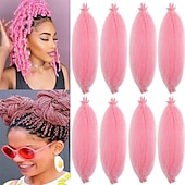 cheap Crochet Hair-8 Packs Pre-Separated Springy Afro Twist Hair Suitable for Damaged Soft Locs Synthetic Marley Twist Braiding Hair
