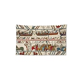 abordables Tapisserie Médiévale-Tapisserie médiévale de Bayeux Tapisserie âge moyen Art mural Décor Photographie toile de fond Couverture Rideau Décoration maison Chambre Salon