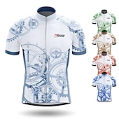 levne Pánské dresy-Pánské Cyklodres Grafika dopis a číslo Legrační Krátký rukáv Kolo Vrchní část oděvu se 3 zadními kapsami Horská cyklistika Silniční cyklistika Rychleschnoucí Reflexní pásky Zadní kapsa Odvod vlhkosti