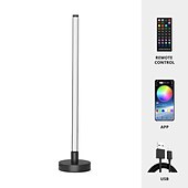 Недорогие Умный ночной свет-Смарт-светодиодная лампа LED Бар RGB Подъёмная ритмическая ночная лампа Музыка Bluetooth APP Пульт управления прикроватным настольным компьютерным игровым телевизионным атмосферным светом Shustar