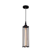 economico Luci Isola cucina-lampada a sospensione a led lungo 17,5 &quot;gabbia tubolare gabbia nera o in ottone edison ciondolo barra sospesa - lampada da soffitto a filo nero illuminazione industriale