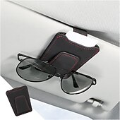 voordelige Auto-organizers-houders voor auto zonneklep magnetische glazen hanger mounter lederen brillen houder zonnescherm opslag ticket kaart clip geschikt voor suv pick-up truck alle modellen