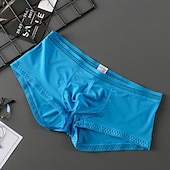 voordelige Comfortabel herenondergoed-Voor heren verpakking van 3 stuks Boxer Slip Nylon Synthetische zijde Wasbaar Comfortabel Effen Lage taille Achtergrondkleur Zwart