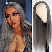 abordables Pelucas de fiesta-Pelucas verdes peluca sintética larga recta verde irlandés resistente al calor sin frente de encaje con cabello de bebé peluca sin pegamento para fiesta de San Patricio cosplay para mujeres de moda