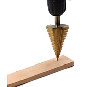 お買い得  ドリルビットセット-hss ステップ ドリル ビット チタン 4mm-45mm プラスチック チューブ包装シャンク、木材および金属用、4 mm から 45 mm までの 5-19 ステップ サイズ