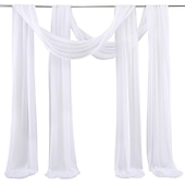 billige Vanntette gardiner-salvie grønn bryllup bue gardiner chiffon stoff draperi ren bakgrunn gardiner for fest seremoni bue scene dekorasjoner