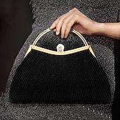 abordables Pochettes et sacs à main de soirée-sac à main de soirée élégant en or pour femme – sac à main métallique plissé avec poignée en strass pour femme, mariage, fête et événements officiels