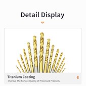 cheap Drill Bit Set-13pc 2-12mm Round Shank Twist Drill Bit Set Titanium Coated Hole Cutter High Speed Steel Gun Drill Bit Woodworking Metal Tool